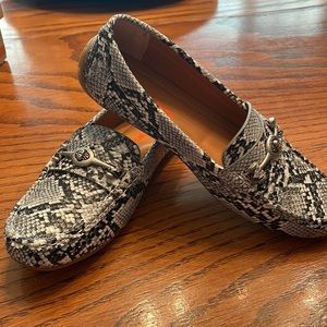 Snakeskin loafers